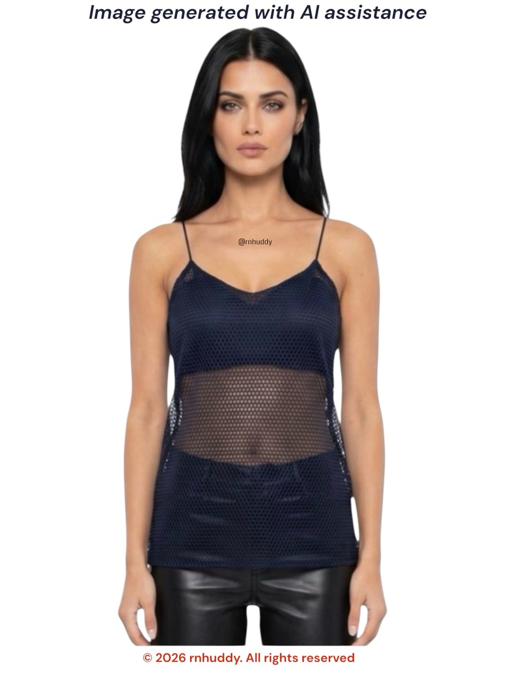 Express S black mesh net tank top